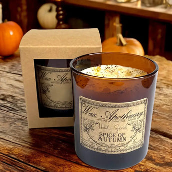 9 oz Artisan Amber Glass Candle - Spice of Autumn *Seasonal