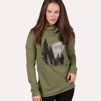 North Woods Cowl Yoga Hoody: SM