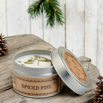 Spiced Pine Travel Tin Candle 4oz *Seasonal Holiday